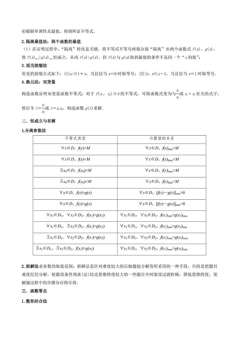 4.5 导数的综合运用（精讲）（学生版） 2024年高考数学一轮复习一隅三反系列（新高考）第2页