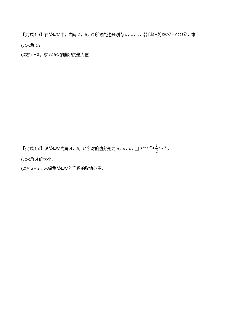 （预习）2025年高一数学寒假讲义+随堂检测 第10讲 解三角形中面积和周长（边）的最值（范围）问题（原卷版）第3页
