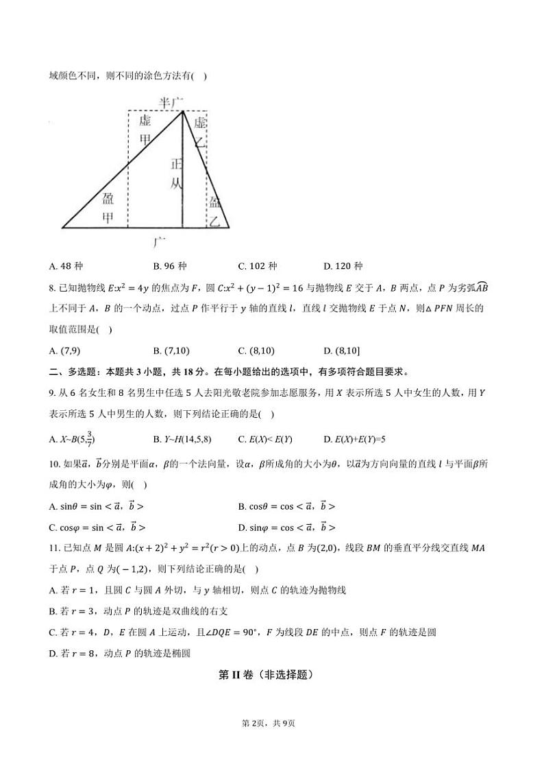 2024～2025学年辽宁省重点中学协作校高二上1月期末考试数学试卷～自定义类型(含答案)第2页