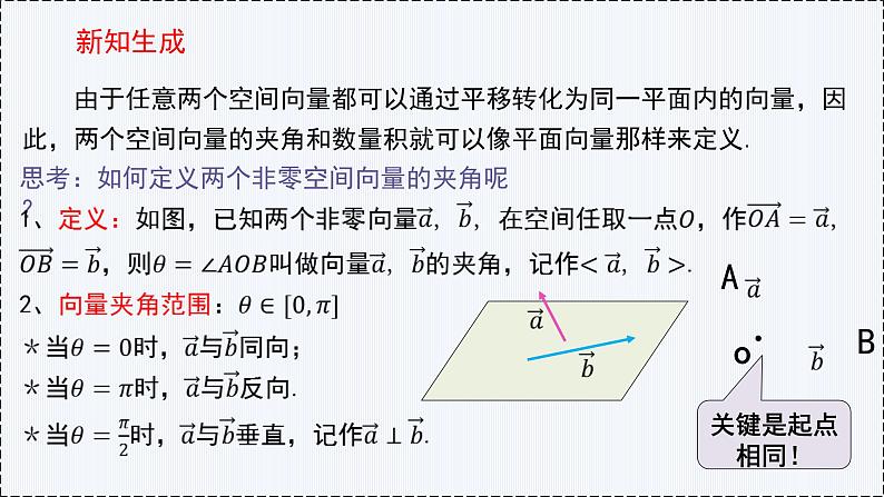 1.1 空间向量及其运算（第2课时）- 高二数学  同步教学课件（人教版A版2019 选择性必修第一册）第3页