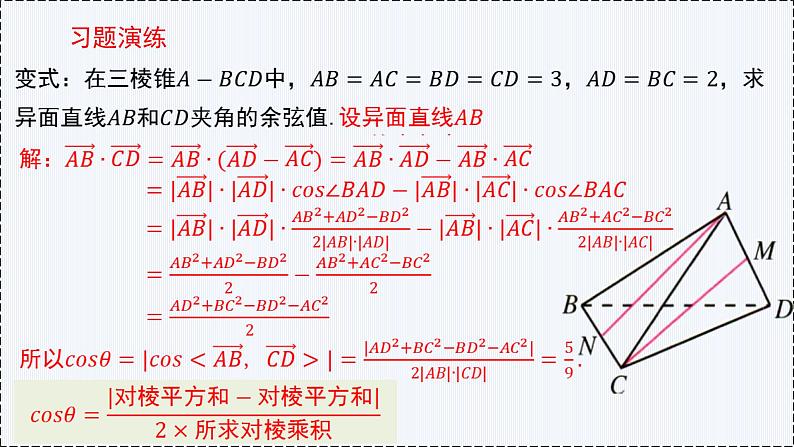 1.4 空间向量的应用（第2课时 夹角问题）- 高二数学  同步教学课件（人教版A版2019 选择性必修第一册）第7页