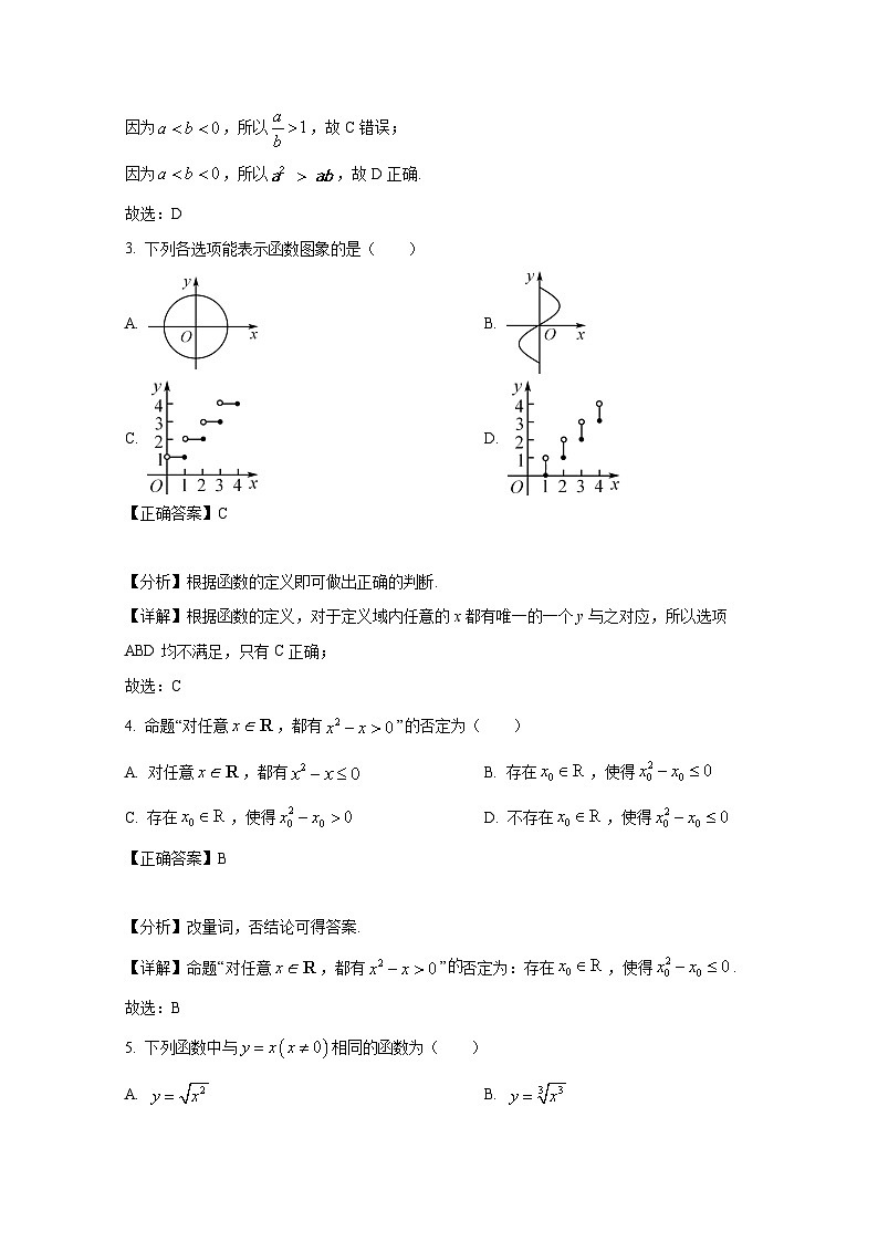 2024-2025学年贵州省六盘水市高一上学期期中数学质量监测试题（含解析）第2页