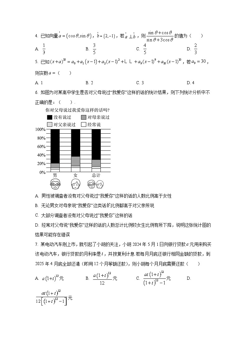 江西省上饶市2024-2025学年高三上学期10月月考数学学情检测试题第2页