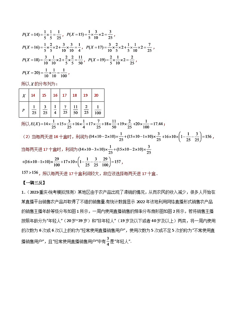 2024年数学高考一轮复习分布列与其他知识的综合运用试卷第2页
