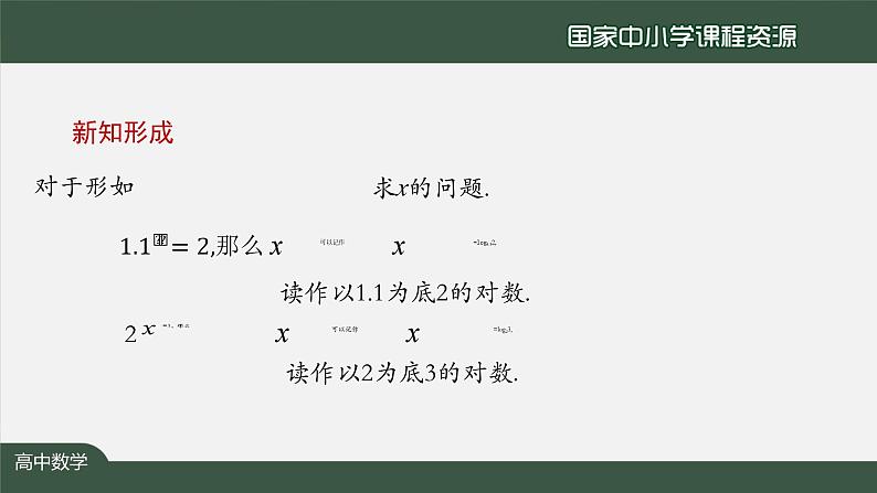 人教A版(2019)高一数学必修第一册-对数的概念-【课件】第8页