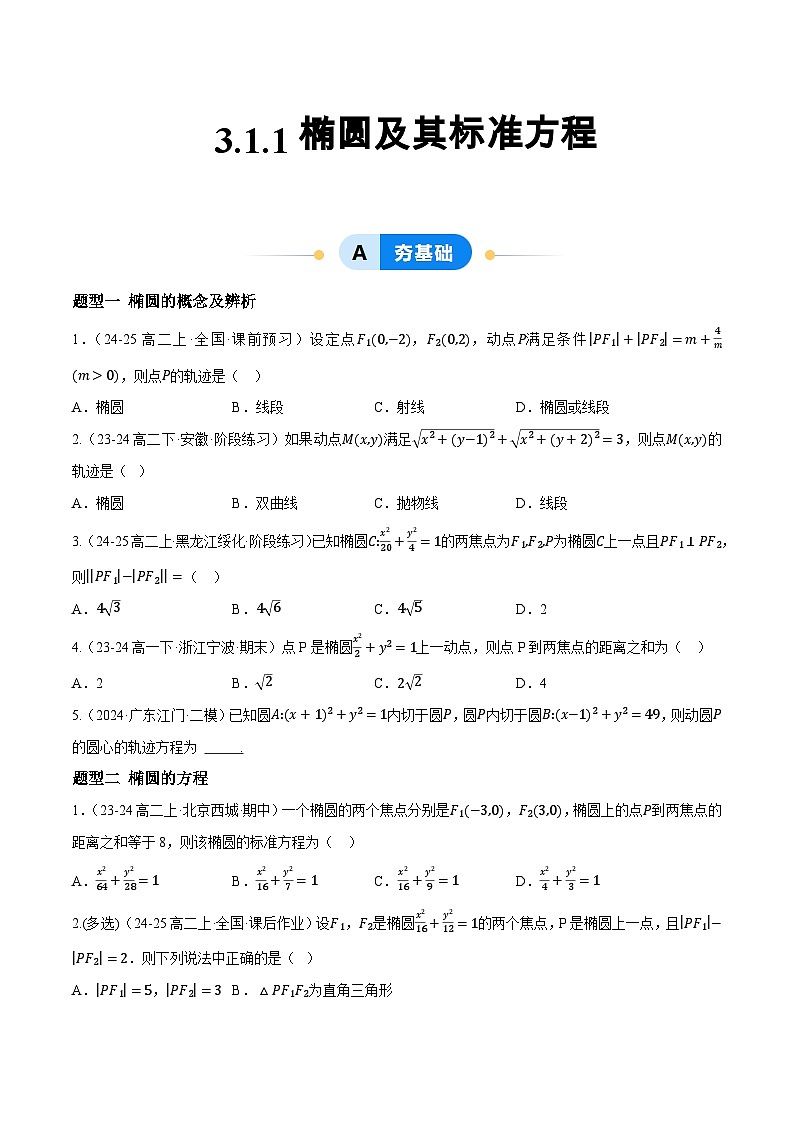 3.1 椭圆（第1课时）（提分练习）第1页