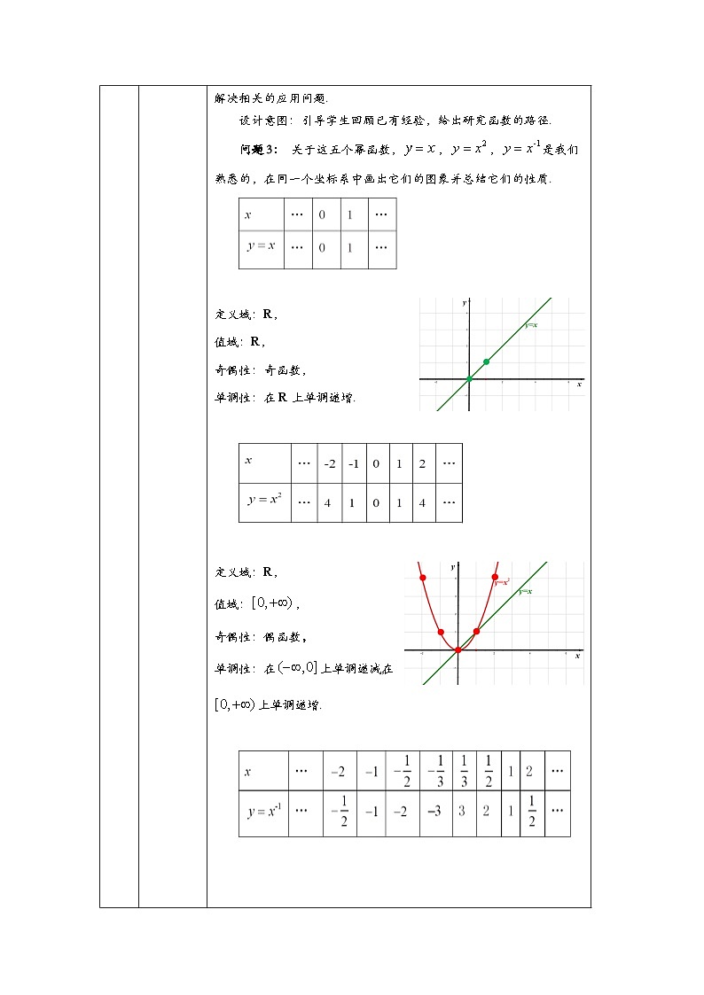 人教A版（2019）高一数学必修第一册幂函数-教学设计第3页