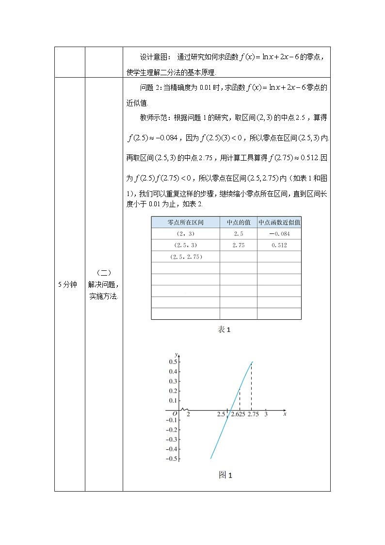 人教A版（2019）高一数学必修第一册用二分法求方程的近似解-教学设计第3页
