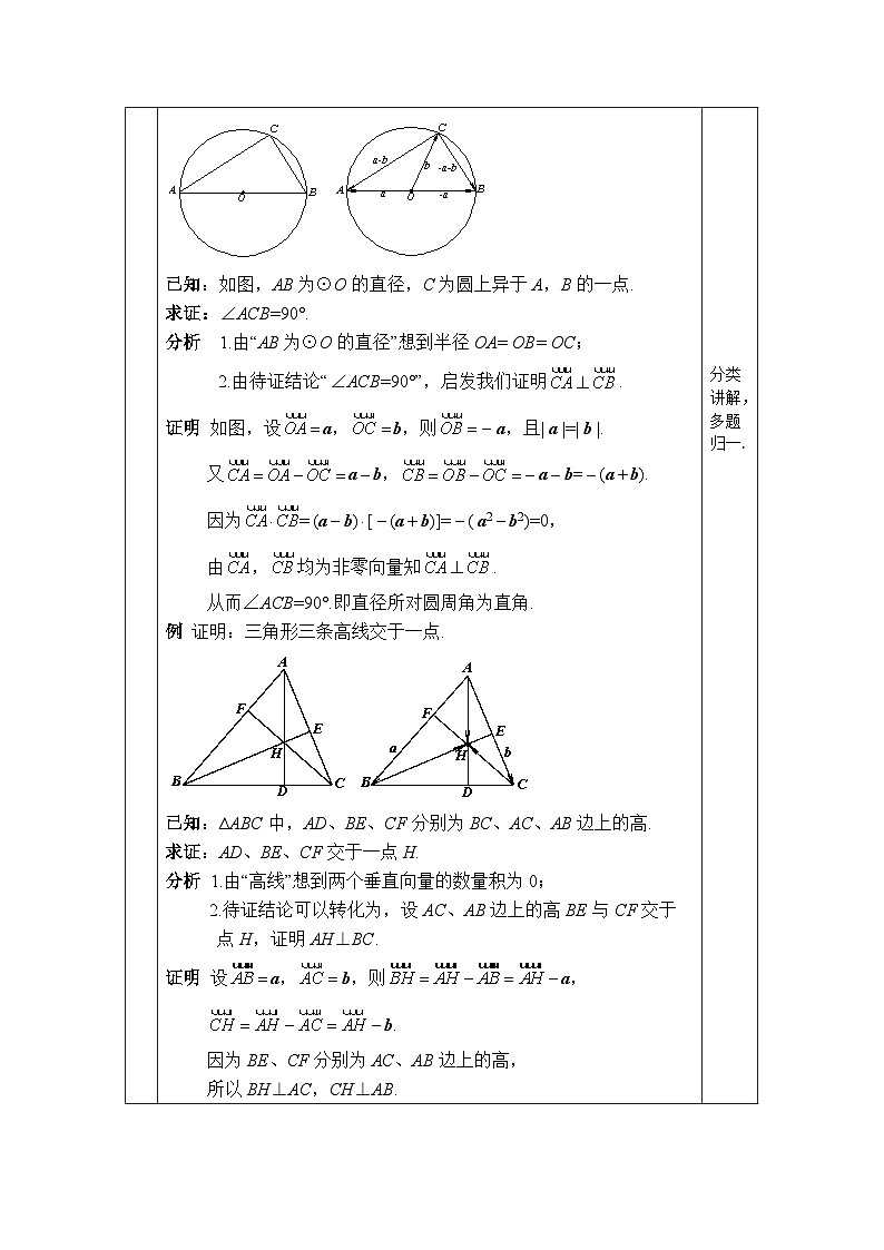 人教A版（2019）高一数学必修第二册-平面向量在几何中的应用-1教案第3页