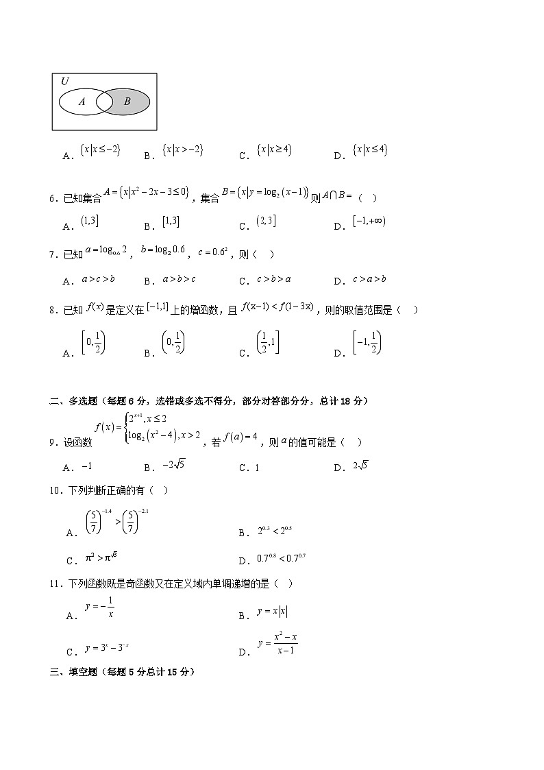 安徽省六安市独山中学2024-2025学年高一上学期12月月考 数学试卷第2页
