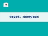2025高考数学二轮复习-专题突破练5 利用导数证明问题【课件】