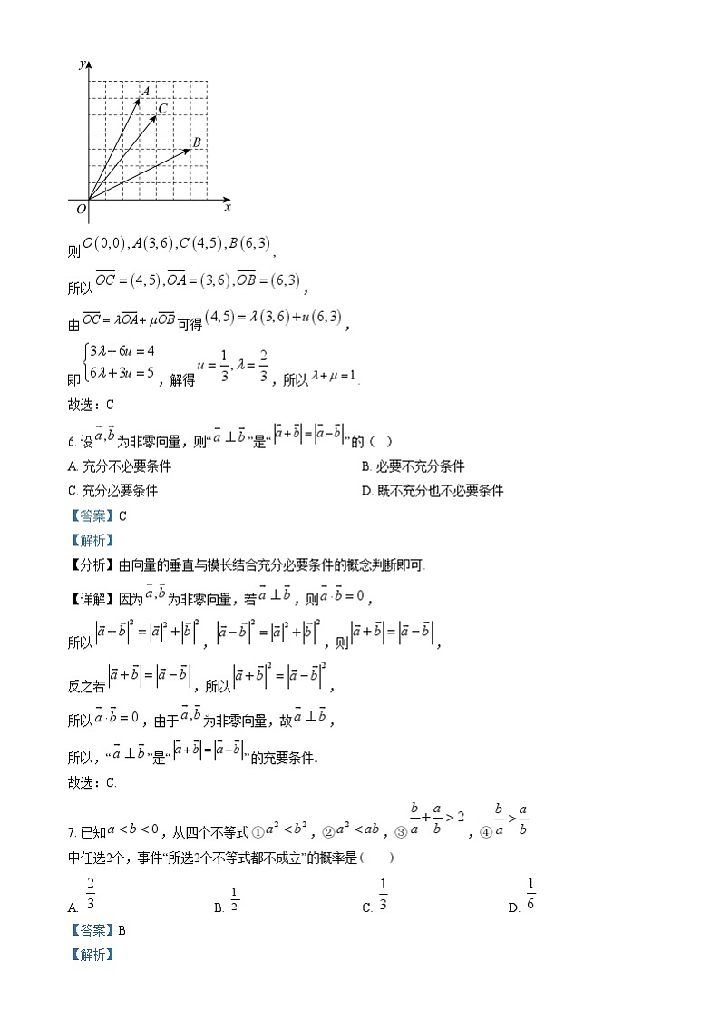 北京市北京师范大学附属中学2024-2025学年高一上学期期末考试数学试题  Word版含解析第3页