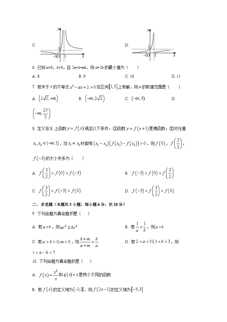 2024-2025学年四川省成都市高一上册10月考数学质量检测试卷第2页