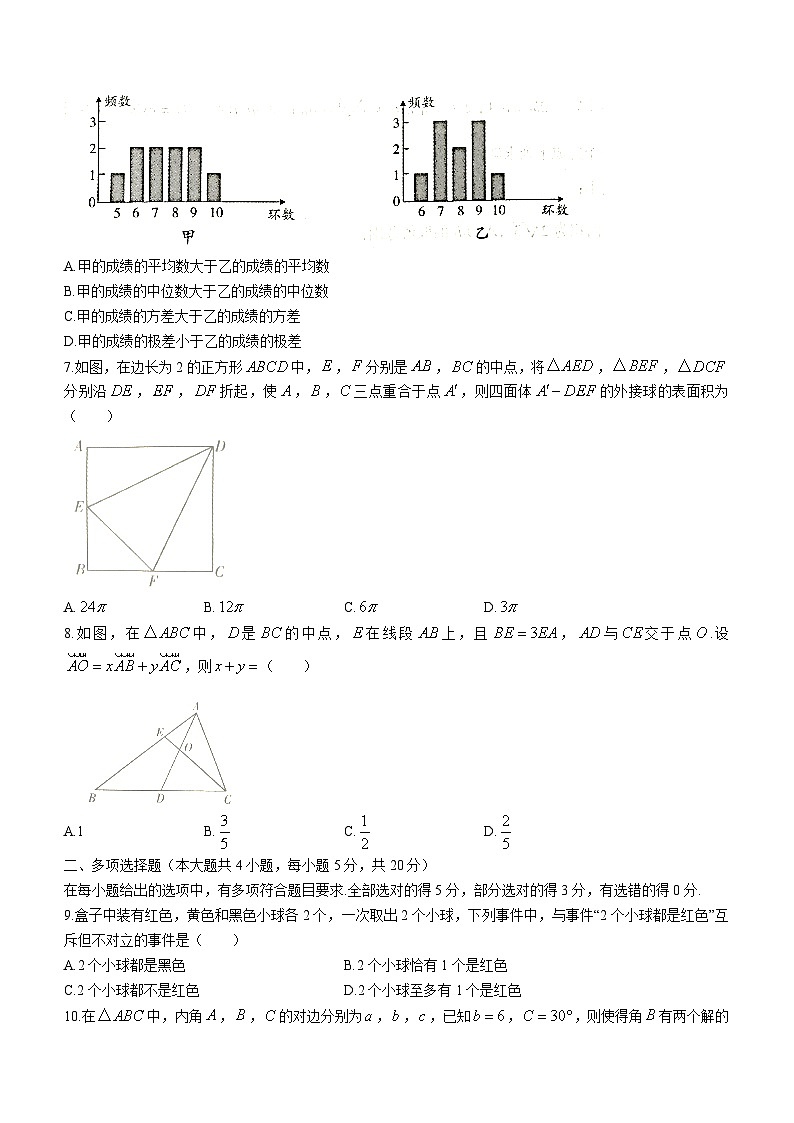 山西省阳泉市2020-2021学年高一下学期期末考试——数学试题第2页