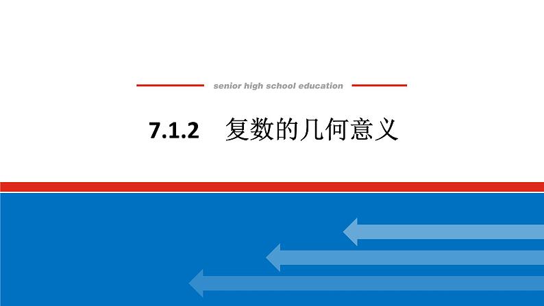 人教版高中数学必修第二册7.1.2复数的几何意义【课件】第1页