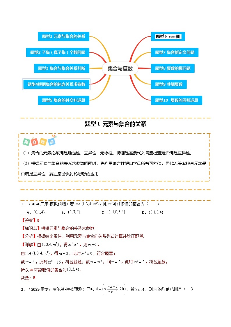 热点01 集合与复数（10题型 高分技法 限时提升练）-2025年高考数学 热点 重点 难点 专练（天津专用）（解析版）第2页