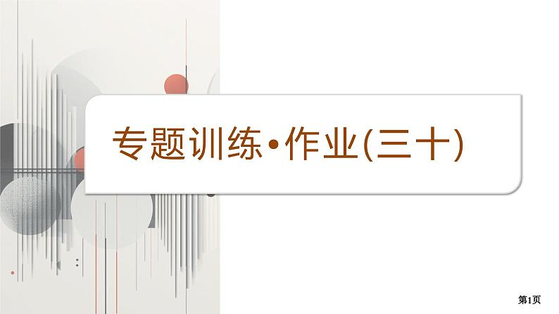 专题训练•作业30第1页