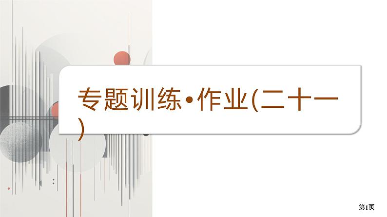 专题训练•作业21第1页