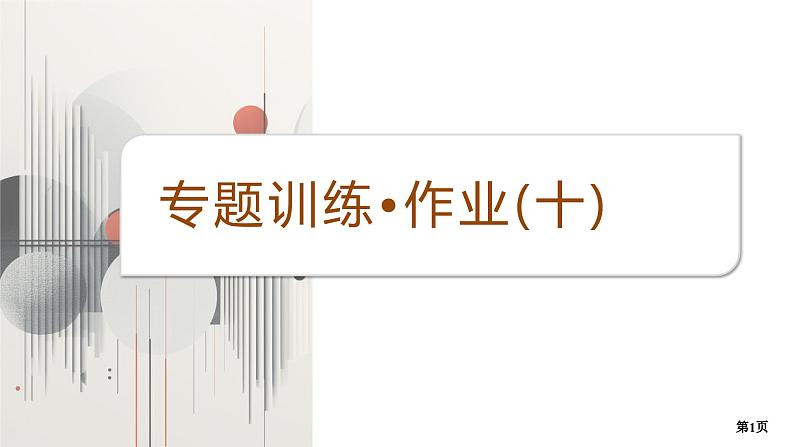 专题训练•作业10第1页