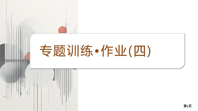 专题训练•作业4第1页