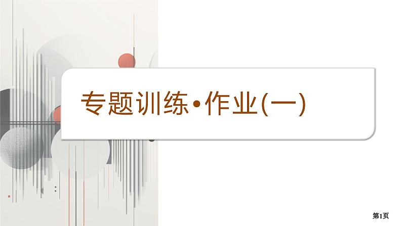 专题训练•作业1第1页