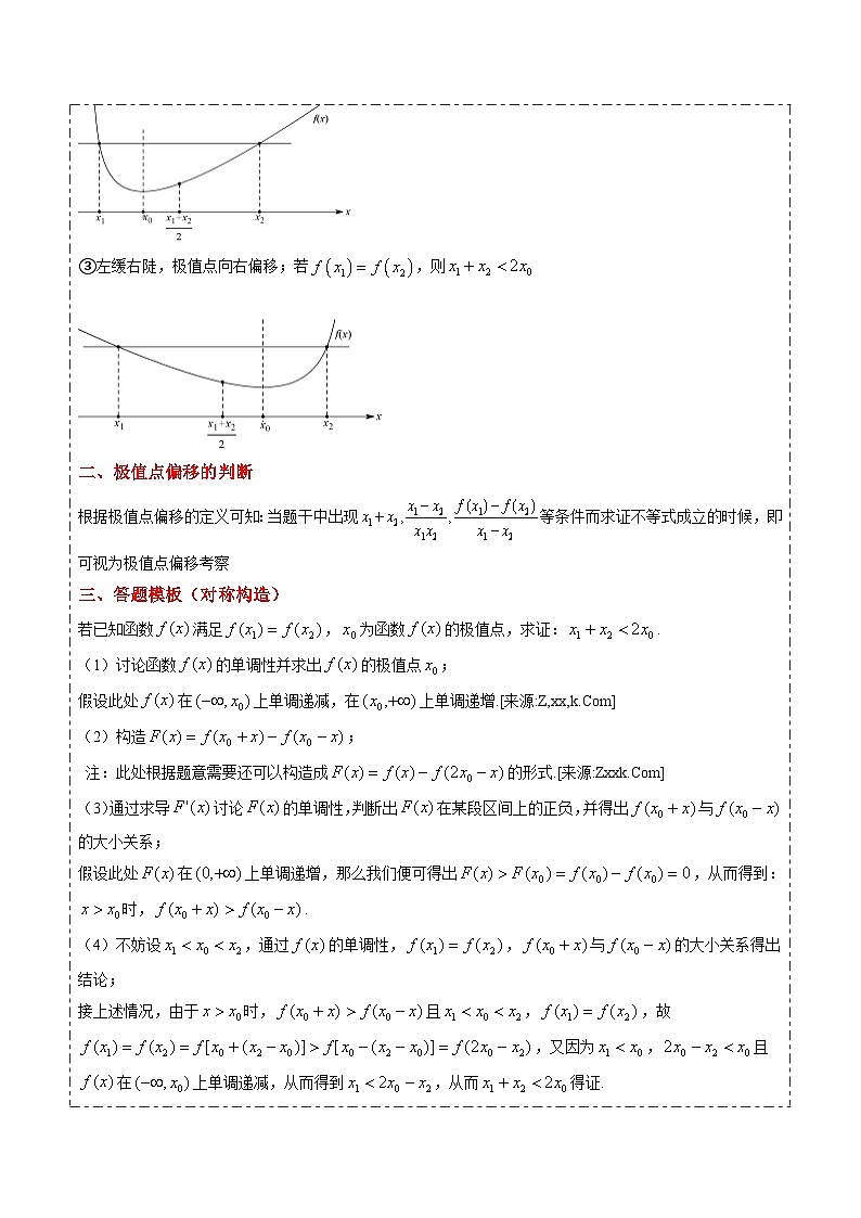 专题06 导数中的极值点偏移问题（4大题型）-高考数学二轮热点题型归纳与变式演练（新高考通用）（原卷版）第2页