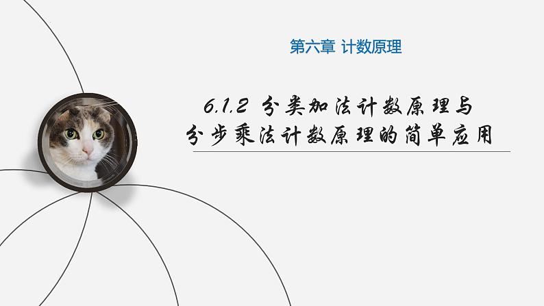 人教A版高中数学(选择性必修第三册)同步精品课件6.1.2 分类加法计数原理与分步乘法计数原理的简单应用第1页
