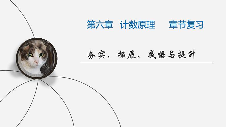 人教A版高中数学(选择性必修第三册)同步精品课件第六章 计数原理 章节复习第1页