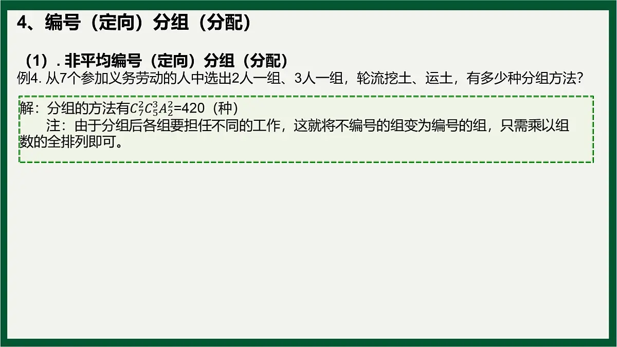 两个计数原理、排列与组合分组与分配问题专题课件-2024届高三数学一轮复习第6页