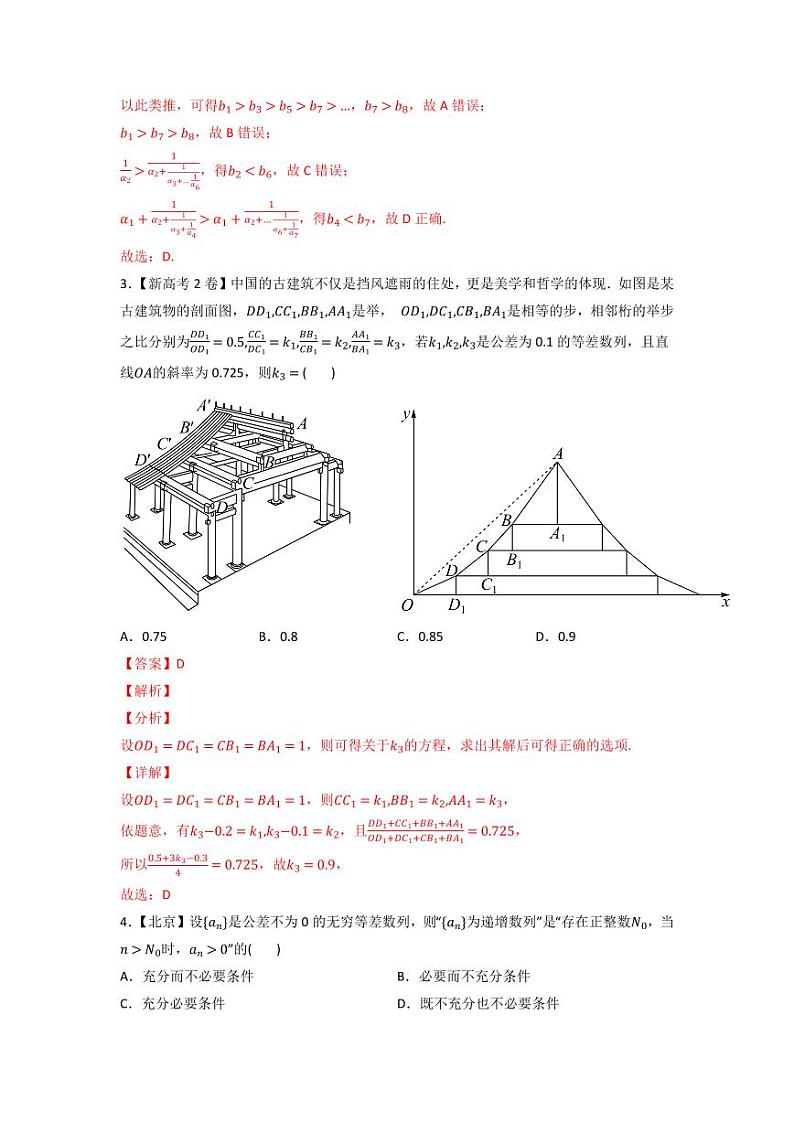 高考数学一轮复习—数列-真题和模拟题数学分专题训练(教师版含解析)第2页