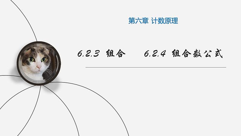 人教A版高中数学(选择性必修第三册)同步精品课件6.2.3组合、6.2.4组合数公式第1页