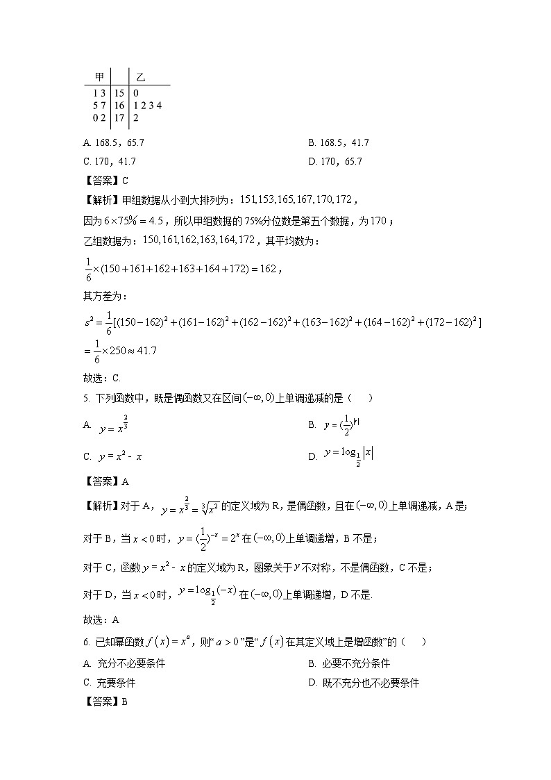 北京市延庆区2024-2025学年高一上学期期末数学试题（解析版）第2页