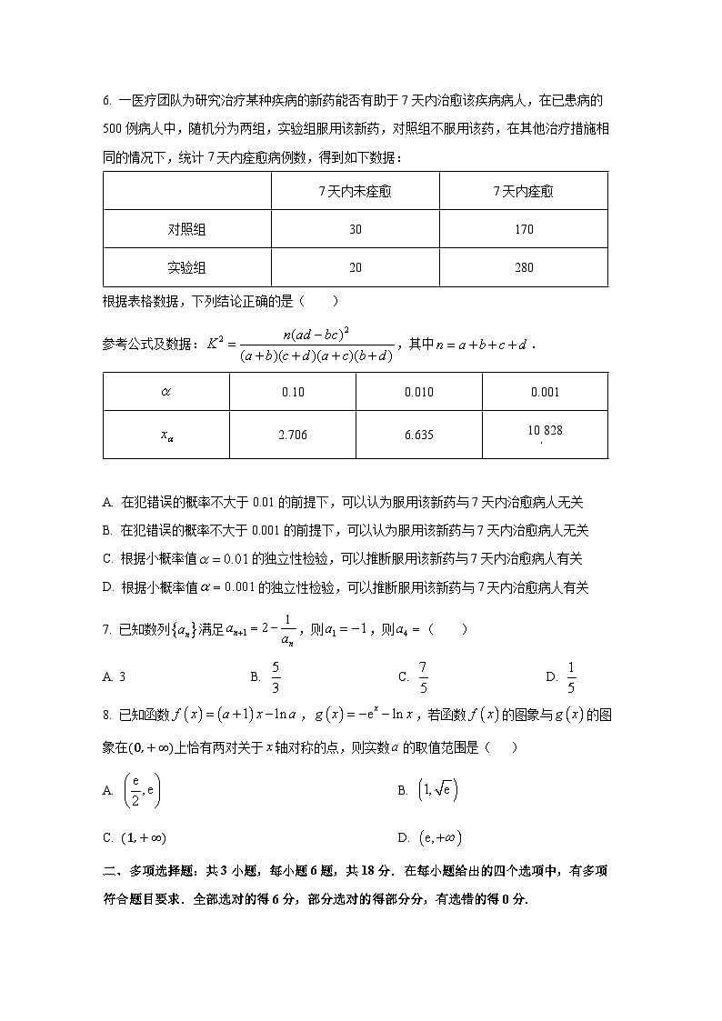 2024-2025学年江西省上饶市高三上学期10月月考数学检测试卷第2页
