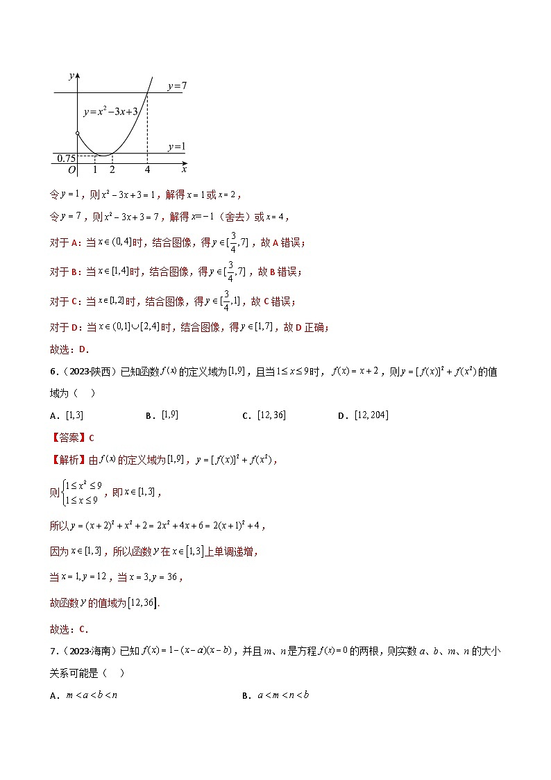 新高考数学一轮复习考点讲与练3.5 幂函数与一元二次函数（精练）（教师版）第3页