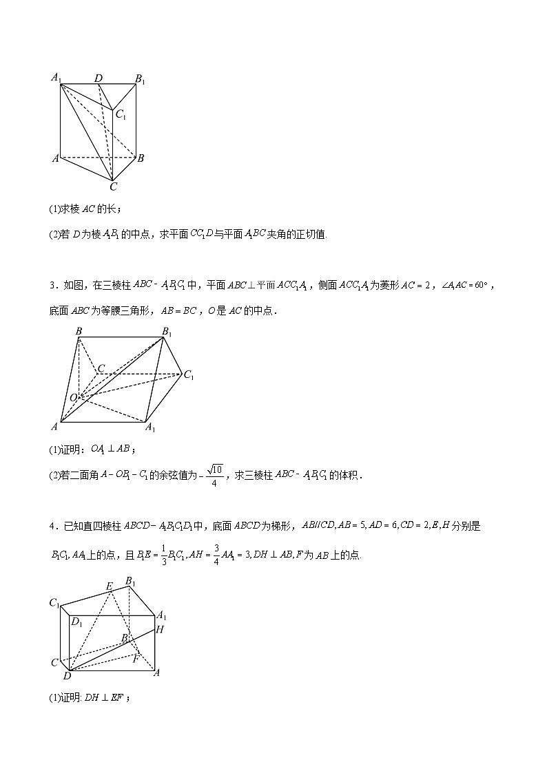 新高考数学二轮复习立体几何专题练习二面角（原卷版）第3页