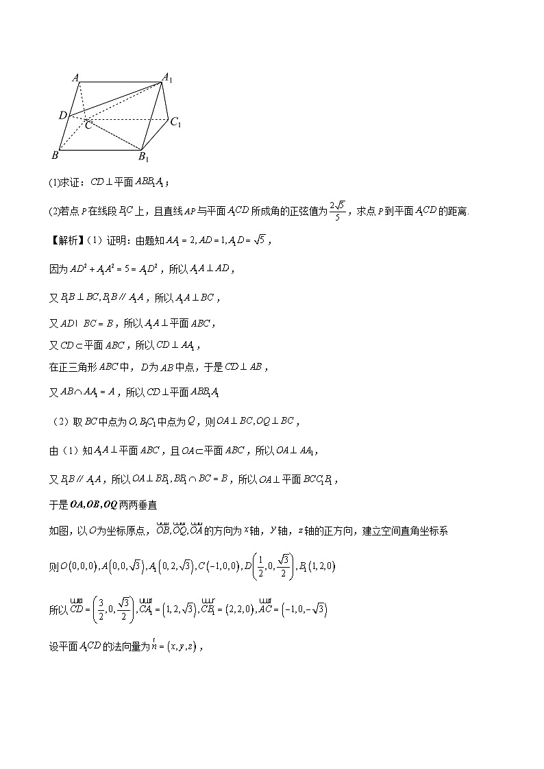 新高考数学二轮复习立体几何专题练习立体几何中的空间距离（解析版）第3页