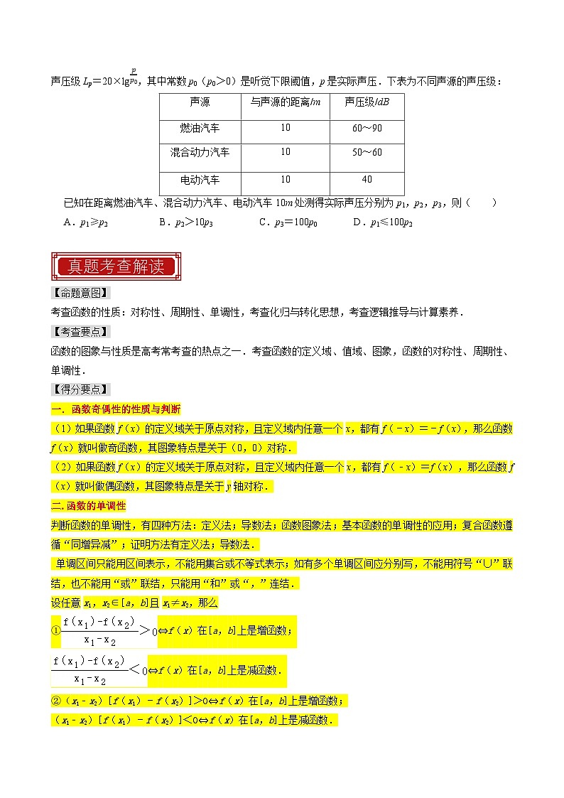 新高考数学一轮复习题源解密练习专题03  函数的概念与性质（原卷版）第2页
