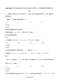 湖北省武汉市部分重点中学2024-2025学年高二上学期期末联考数学试卷（Word版附解析）