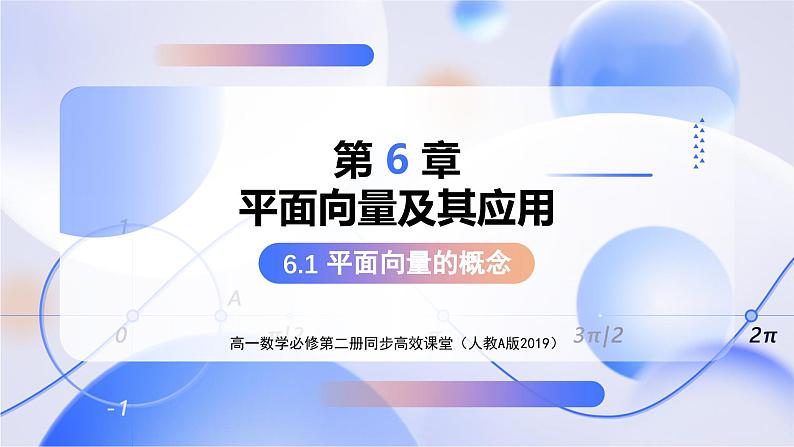 人教A版高一（下）数学必修第二册6.1平面向量的概念【教学课件】第1页