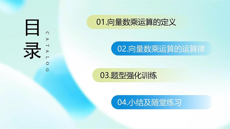 人教A版高一（下）数学必修第二册6.2.3向量的数乘运算【教学课件】第3页