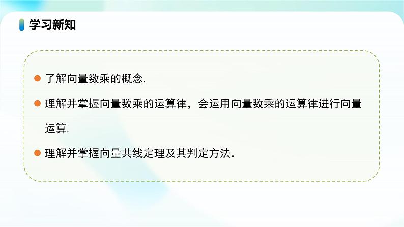人教A版高一（下）数学必修第二册6.2.3向量的数乘运算【教学课件】第5页