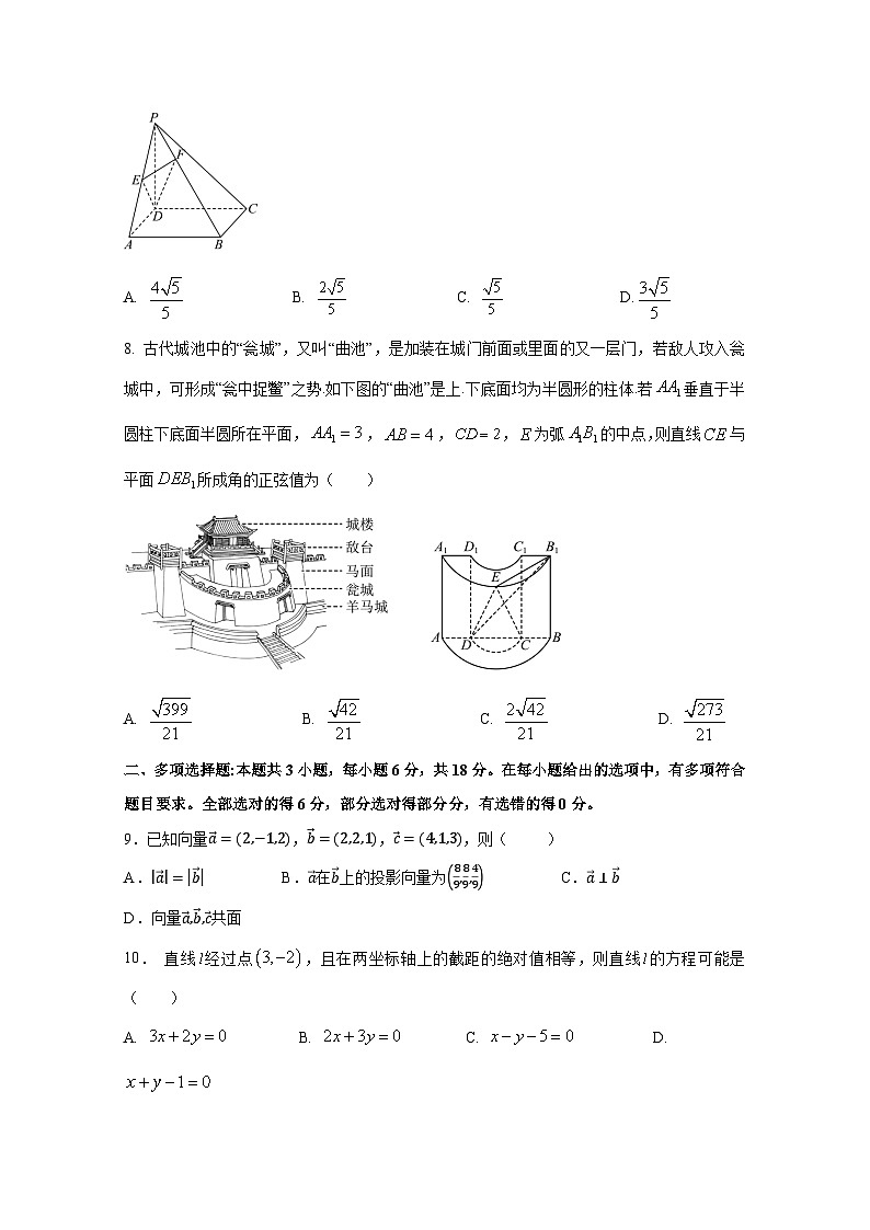 2024-2025学年山东省济宁市高二上册10月月考数学学情检测试题（含答案）第2页