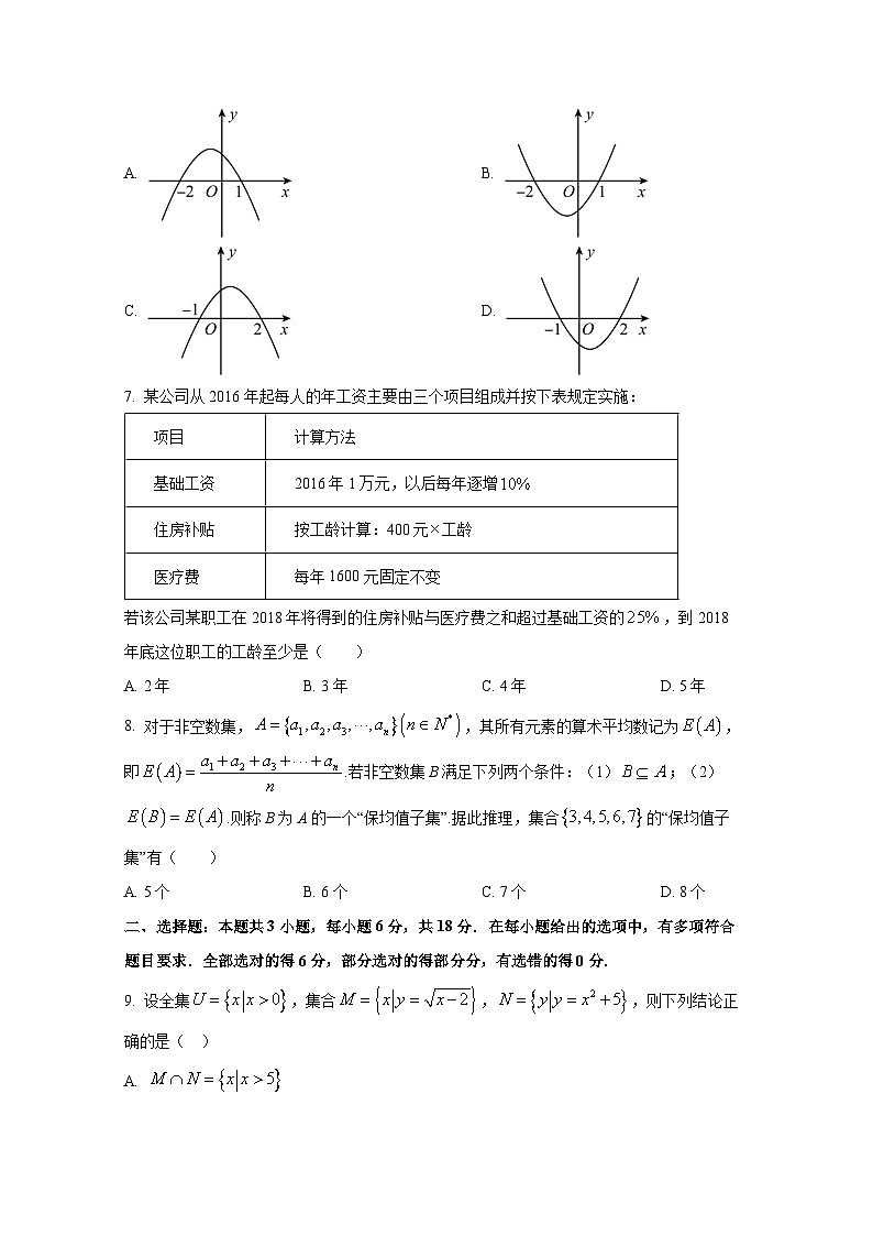 2024-2025学年云南省保山市高一上册10月月考数学学情检测试题第2页