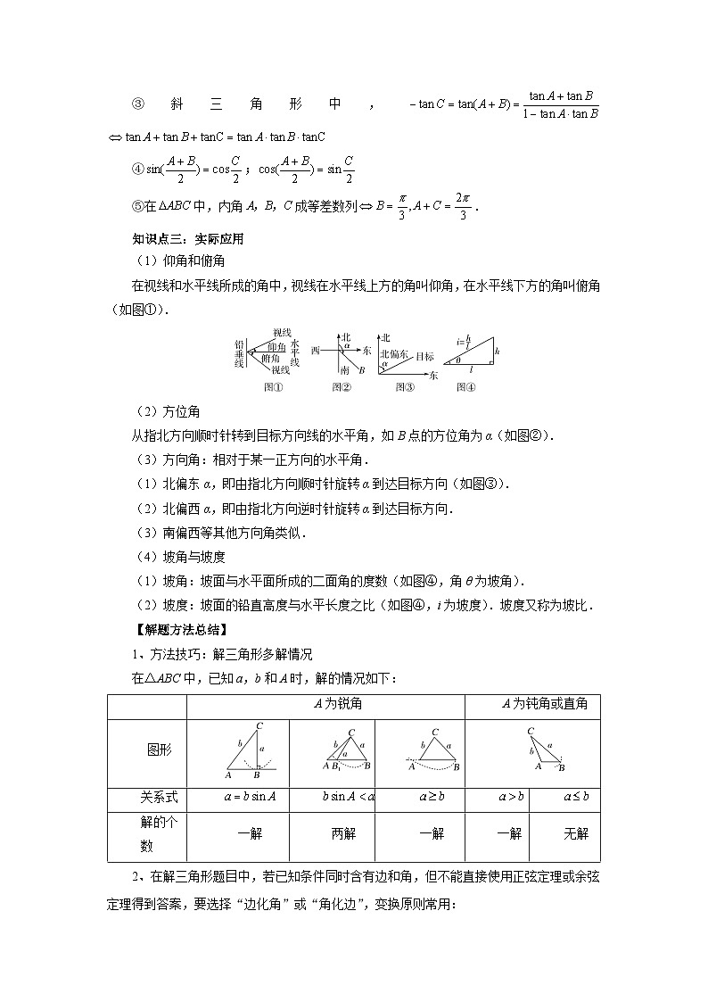 2025年高考数学核心考点归纳第32讲、解三角形特训(学生版+解析)第2页