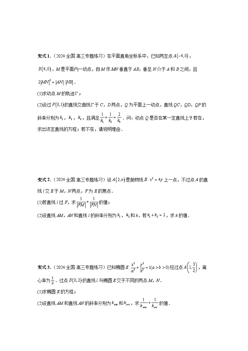 2025年高考数学核心考点归纳第73讲、斜率题型全归纳特训(学生版+解析)第3页