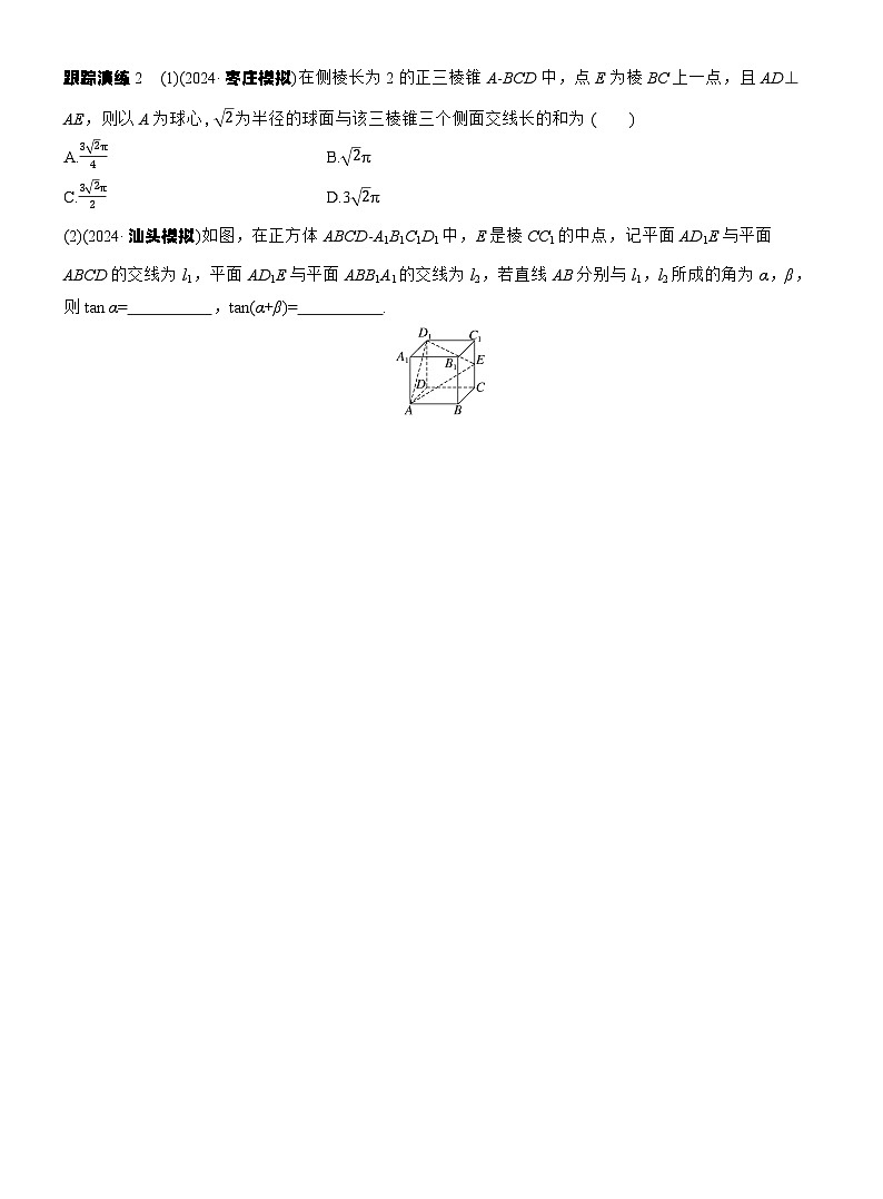 专题四　微重点2　截面、交线问题 （学生版）（学生版）第3页