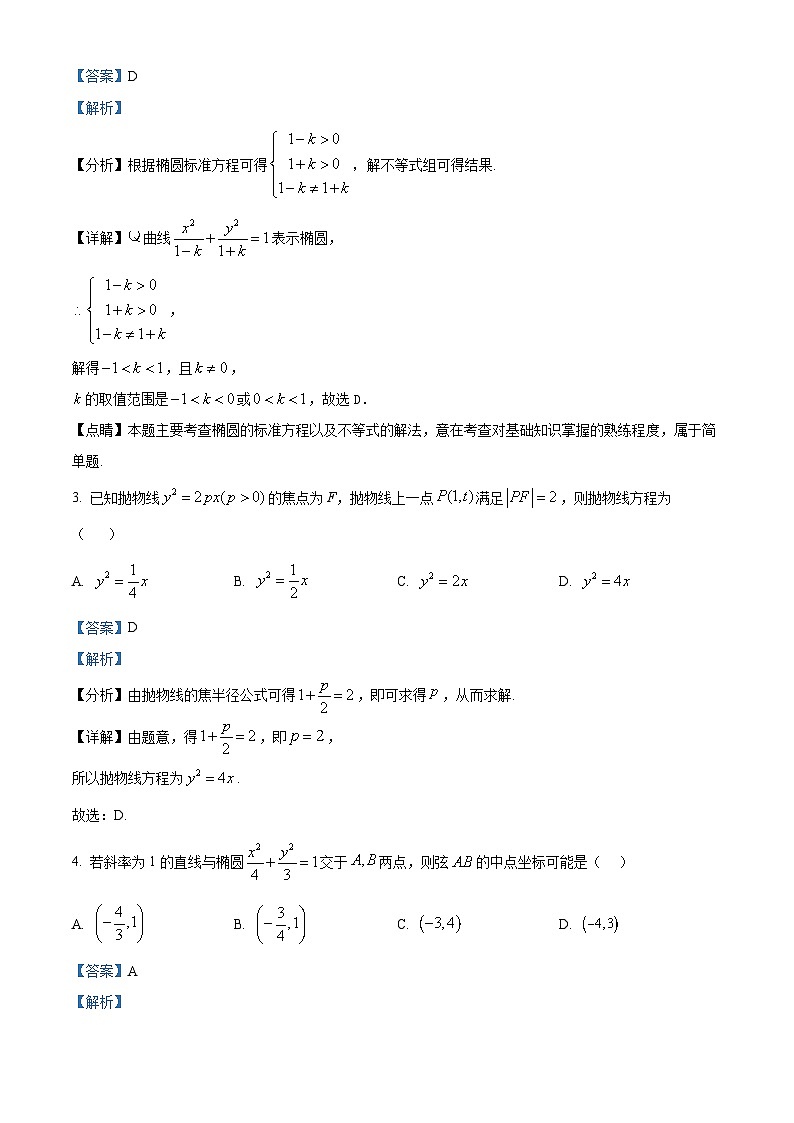 湖北省部分省级示范高中2024-2025学年高二上学期期末数学试题 Word版含解析第2页
