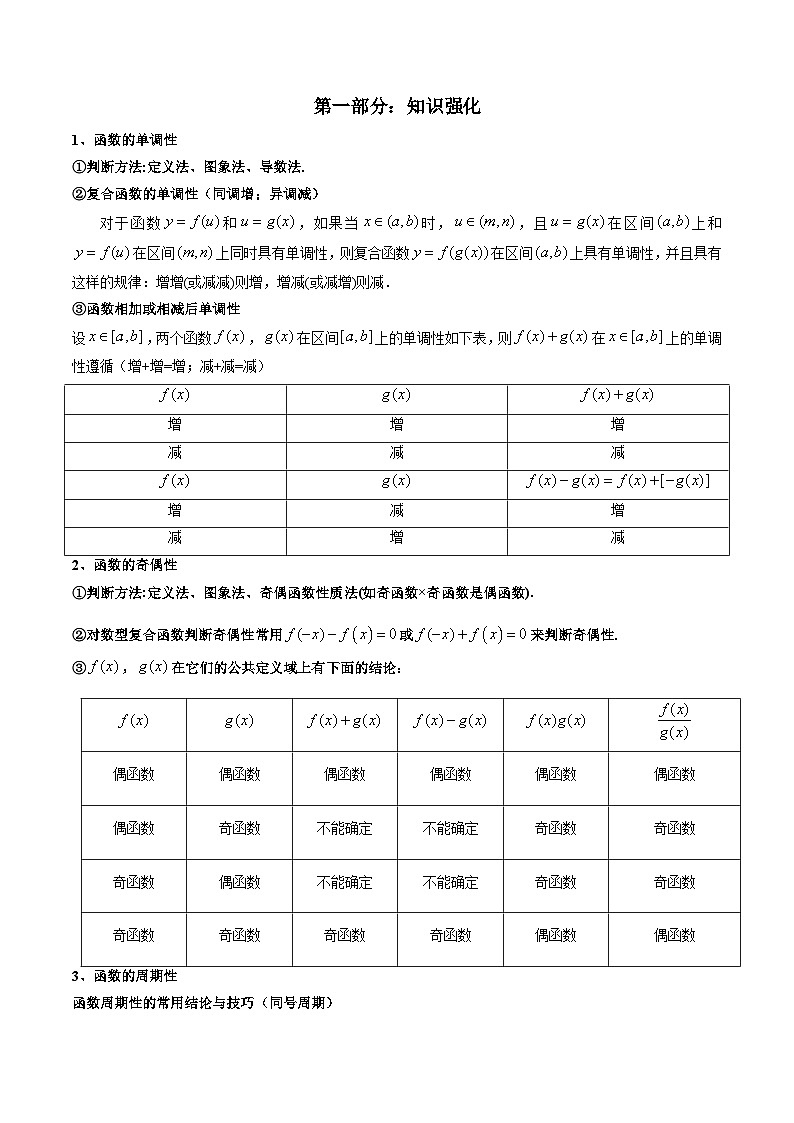 新高考数学二轮复习核心专题讲练第1讲 函数的图象与性质 (解析版）第2页
