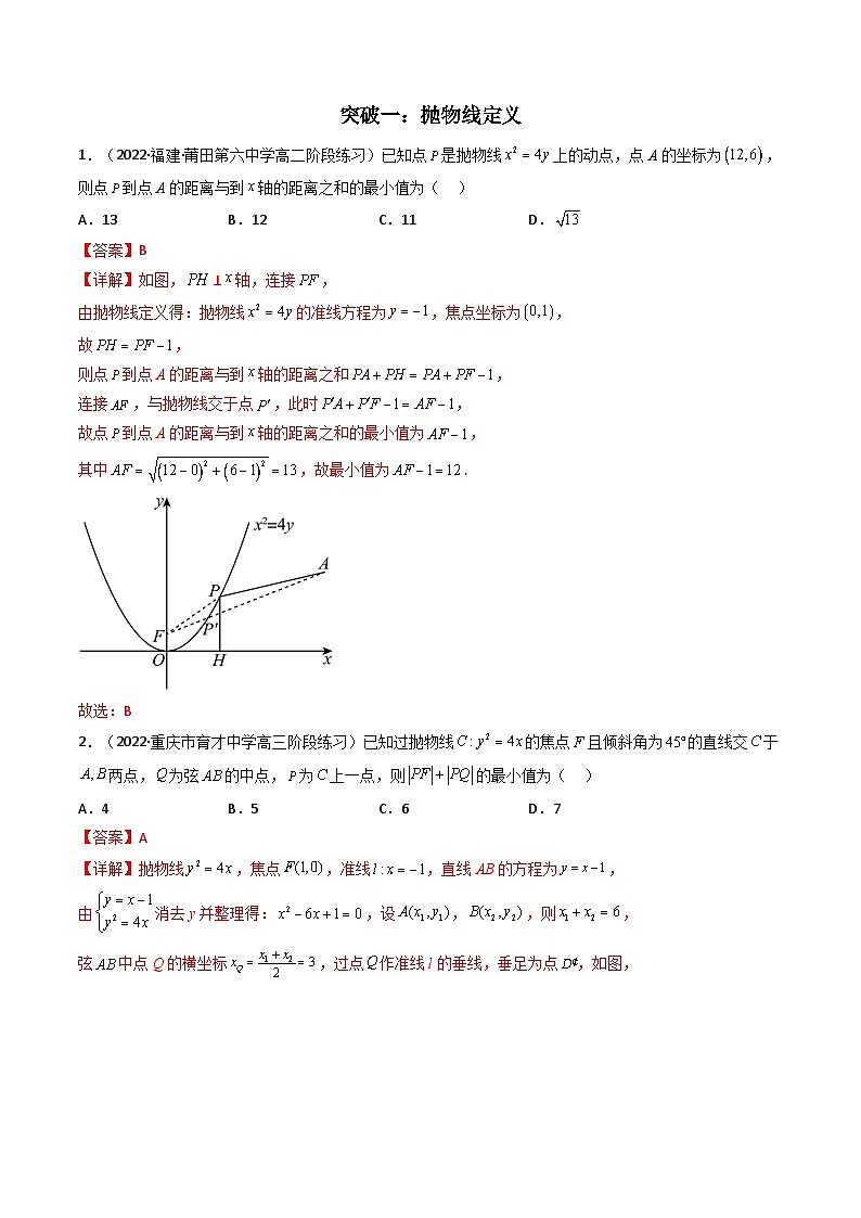 新高考数学二轮复习核心专题讲练第4讲 抛物线(解析版）第3页