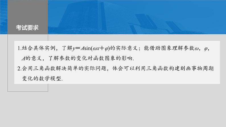 2024年高考数学一轮复习第4章　4.6　函数y＝Asin(ωx＋φ)主干知识讲解课件第2页